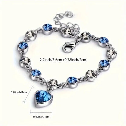 Oceaanhart-armband met glans | Witgoud