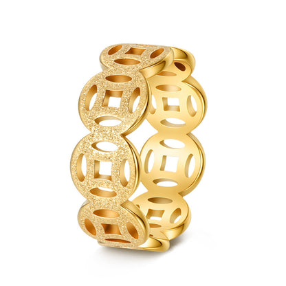 Ella ring met klassiek patroon | Goud