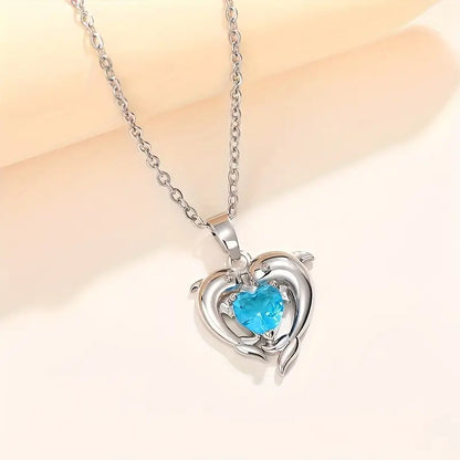 Oceanheart dubbele ketting | Witgoud