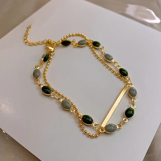 Olivia Moss dubbele armband | Goud