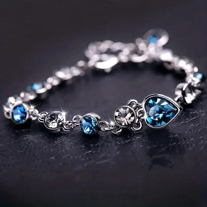 Oceaanhart-armband met glans | Witgoud