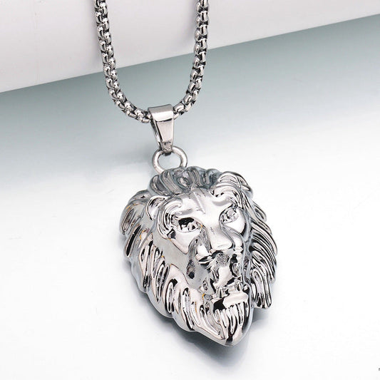 Dominion ketting met leeuwenhanger | Witgoud