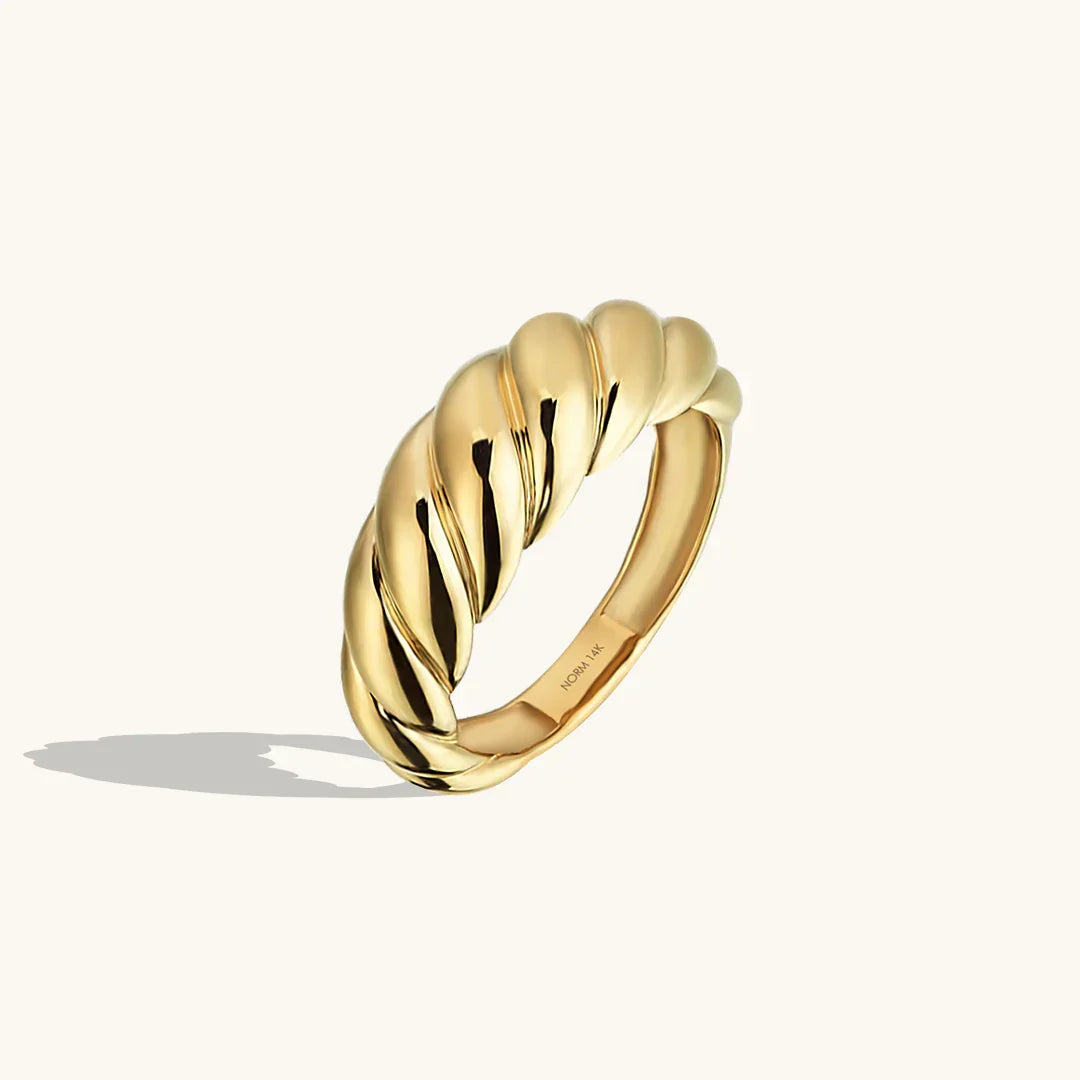 Croissant ring | Goud