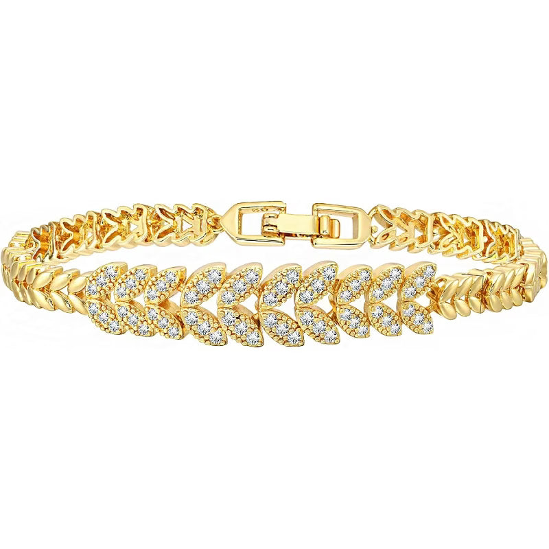 Everleaf tennisarmband | Goud
