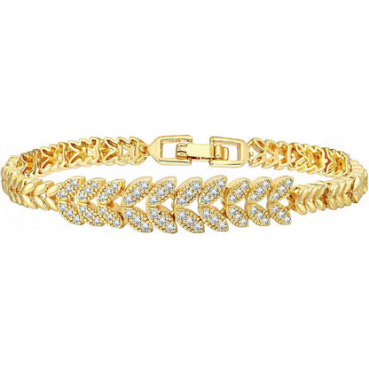 Everleaf tennisarmband | Goud