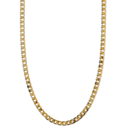 Ketting met platte gourmetschakels | Witgoud