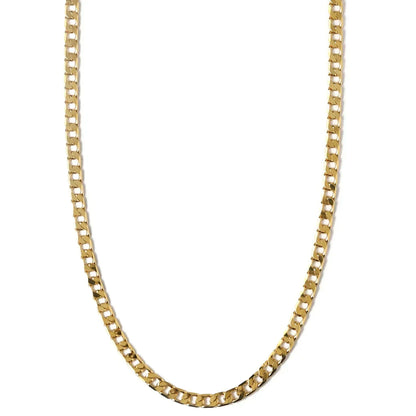 Ketting met platte gourmetschakels | Goud