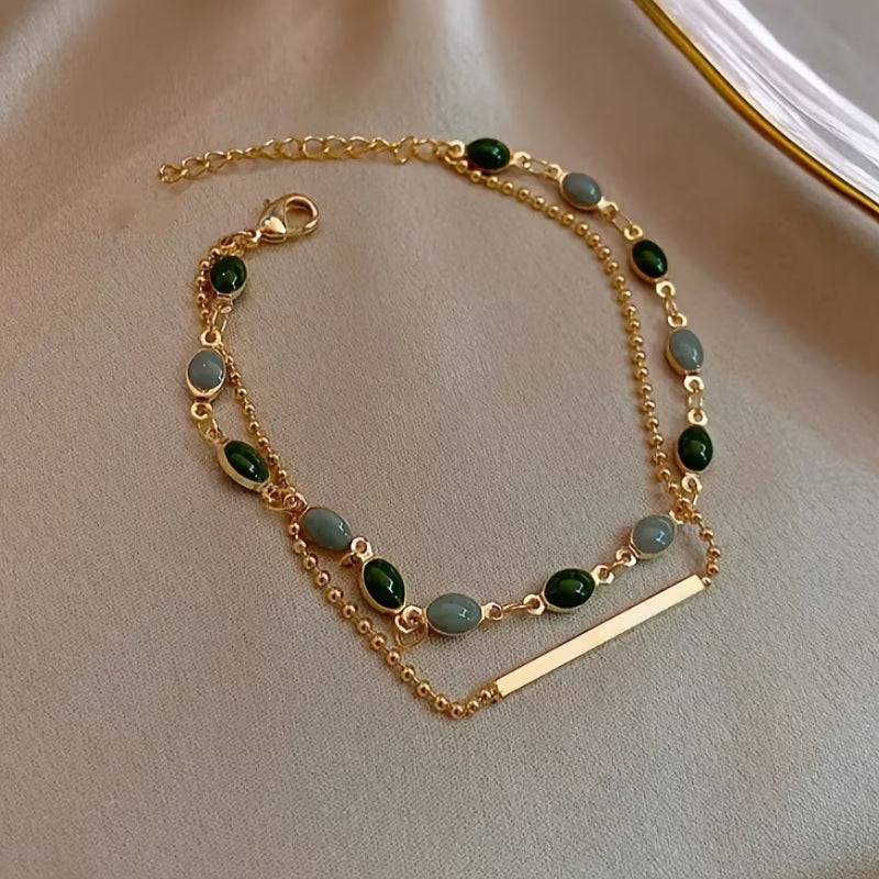 Olivia Moss dubbele armband | Goud