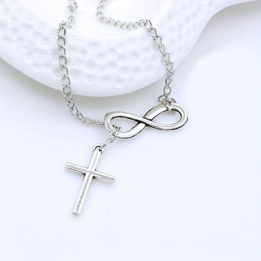 Eeuwigheid-ketting met kruishanger | Witgoud