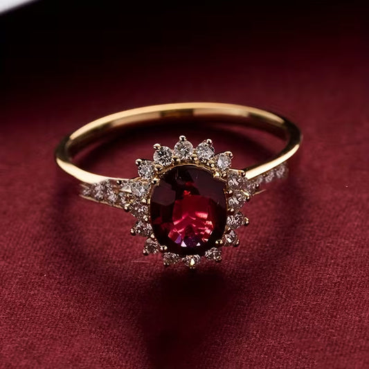 Empress rode ring | Goud