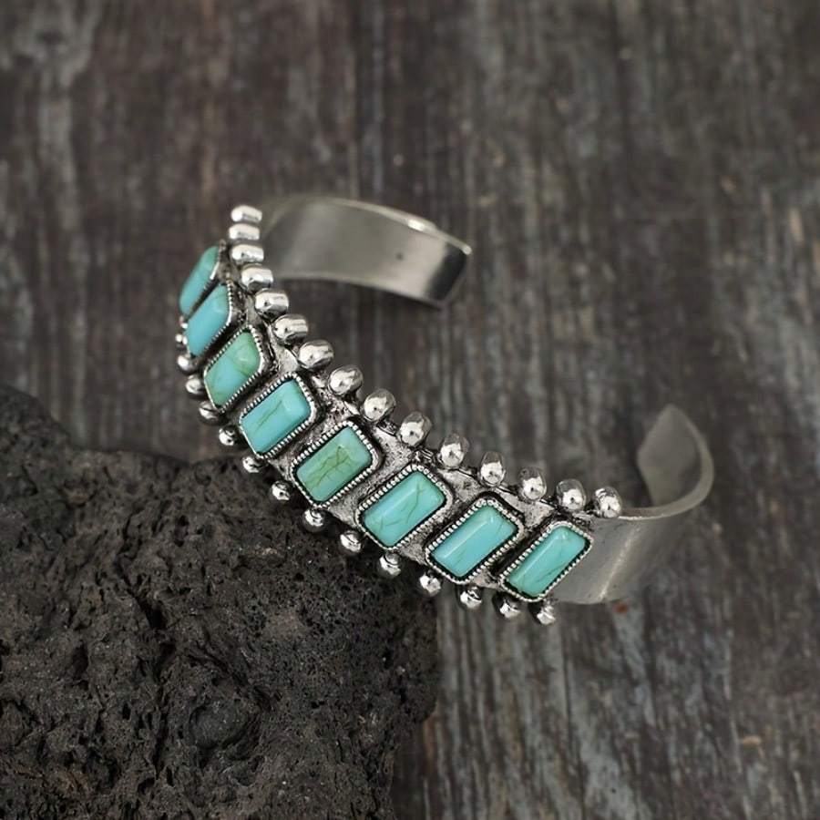 Quinara open armband met turkoois | Witgoud