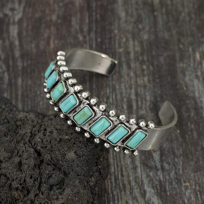 Quinara open armband met turkoois | Witgoud