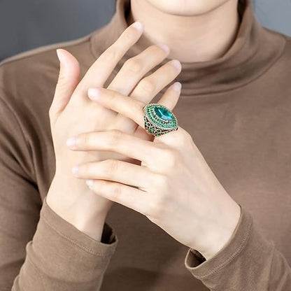 Regent ring met smaragd | Goud