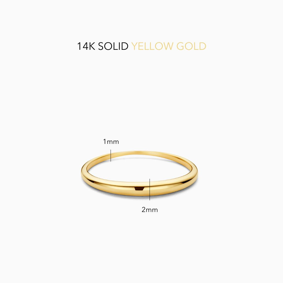 Smalle bolle ring | Goud