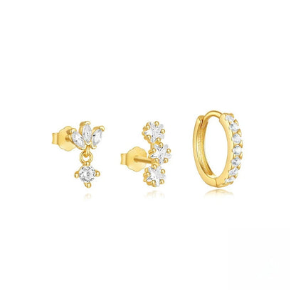 Trio Mila Essentials set van enkele oorbellen | Goud