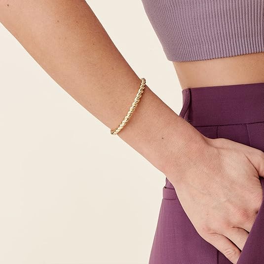 Gedraaide armband | Goud