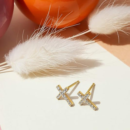 Kruisoorstekers met pavézetting | Goud