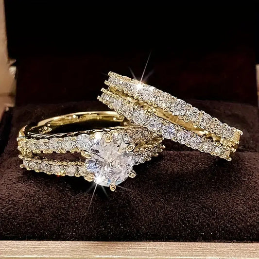 Eeuwige schittering-ringenset | Goud
