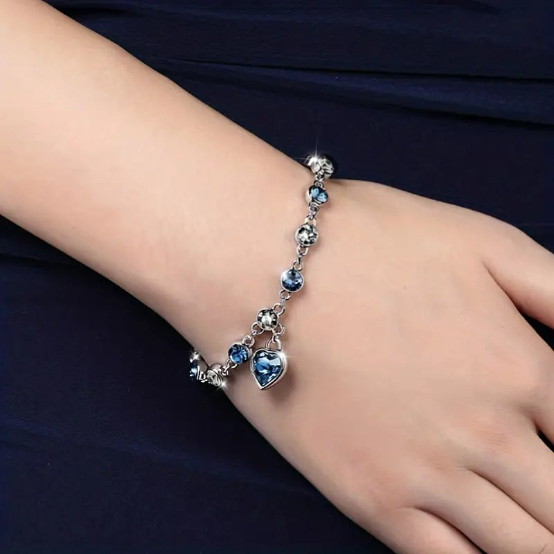Oceaanhart-armband met glans | Witgoud