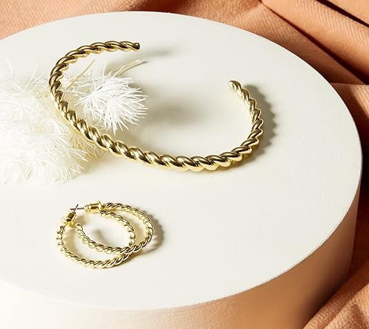 Gedraaide armband | Goud