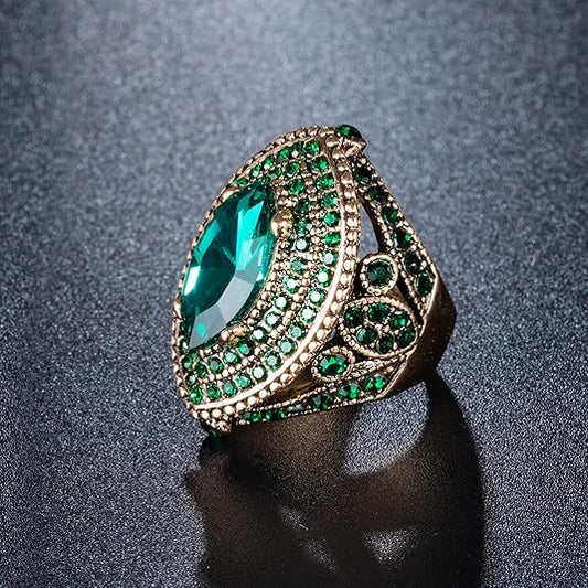 Regent ring met smaragd | Goud