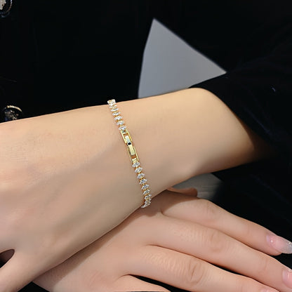 Vionelle tennisarmband met marquisevormige stenen | Goud