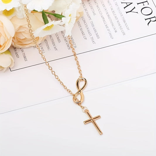Eeuwigheid-ketting met kruishanger | Goud