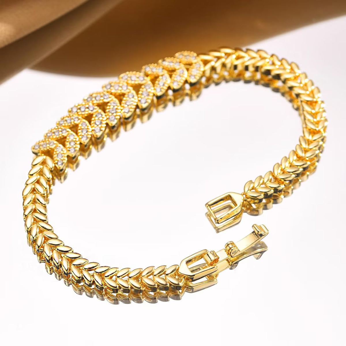 Everleaf tennisarmband | Goud