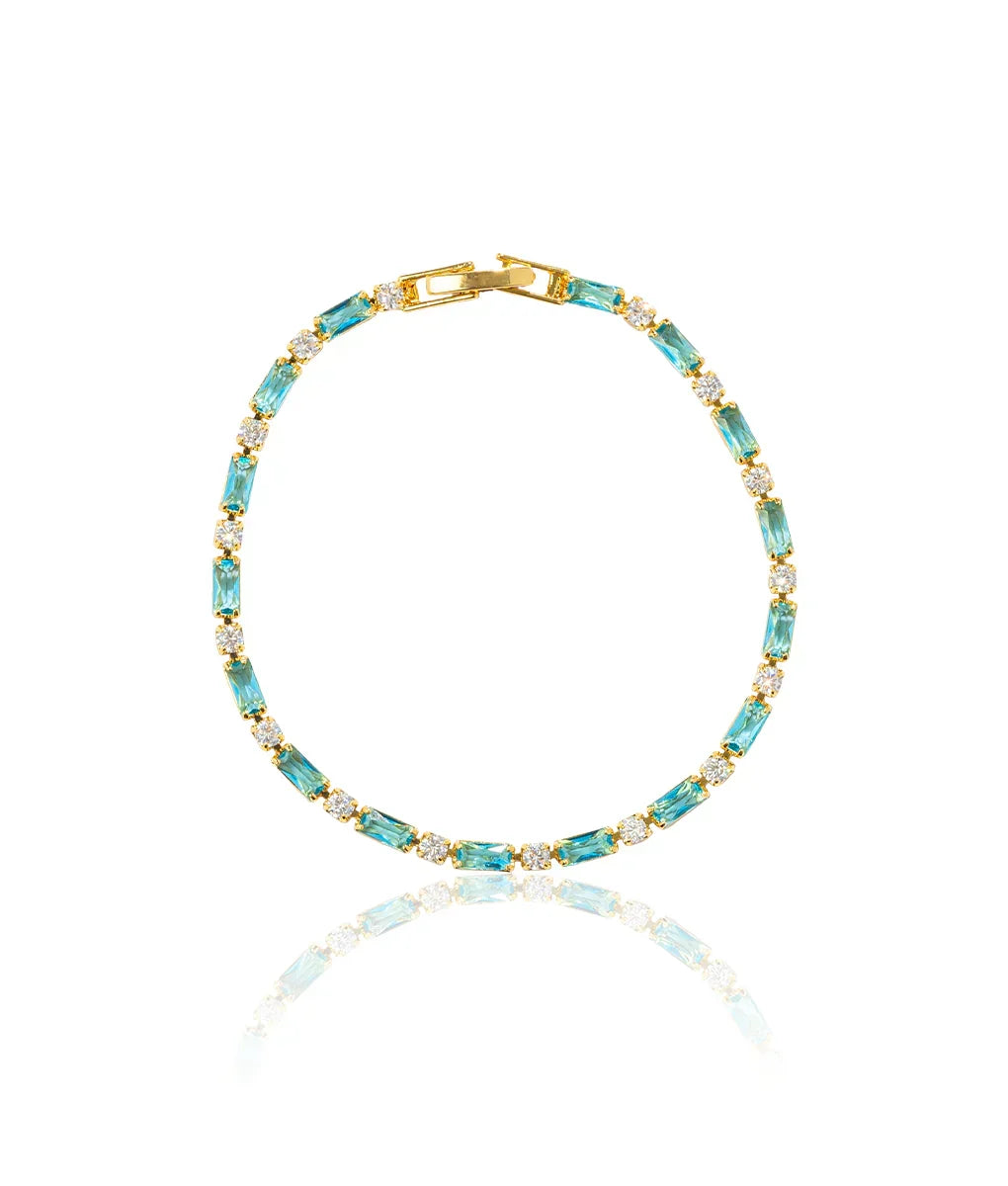 Armband met natuurlijke turkoois | Goud