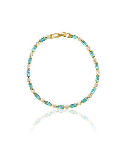 Armband met natuurlijke turkoois | Goud
