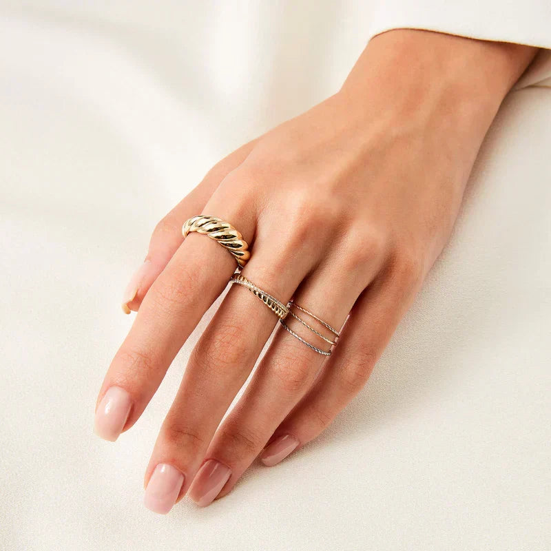 Croissant ring | Goud