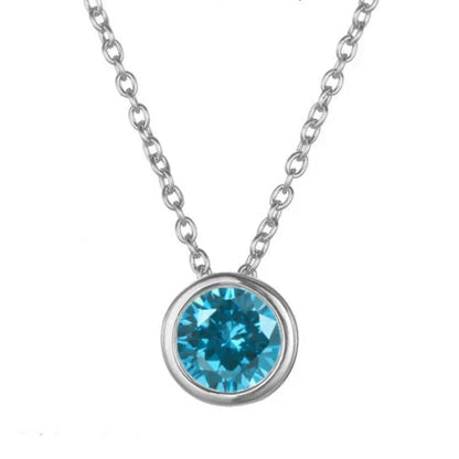 Lunaria Gemmara geboortesteenketting | Witgoud