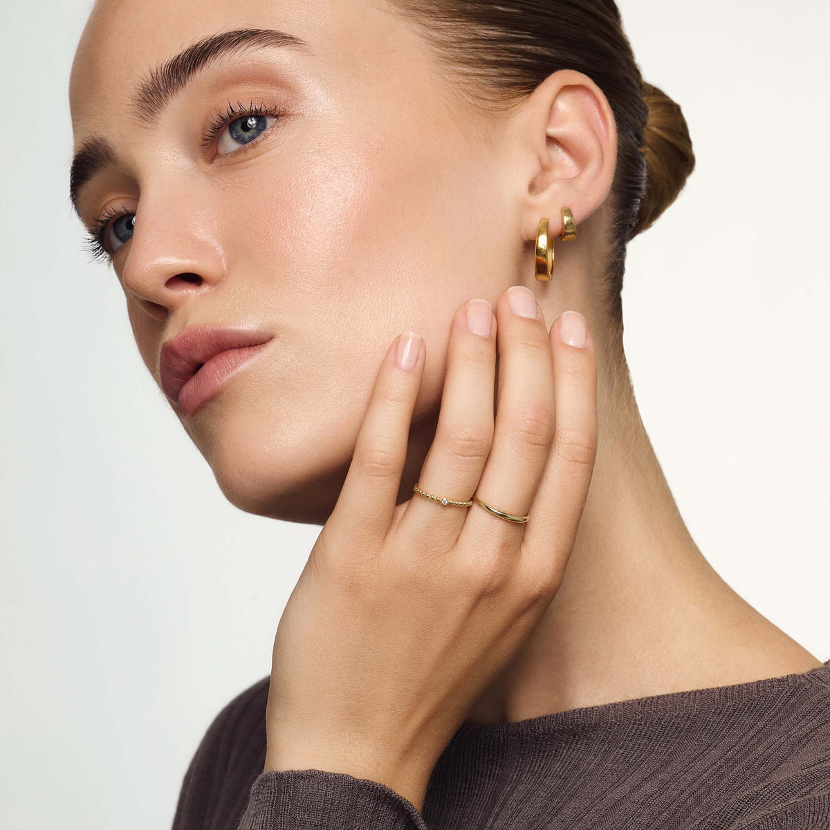 Smalle bolle ring | Goud