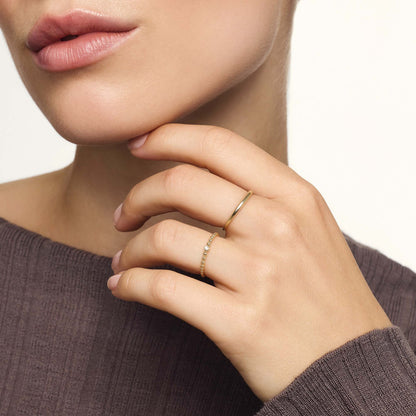 Smalle bolle ring | Goud