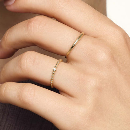 Smalle bolle ring | Goud