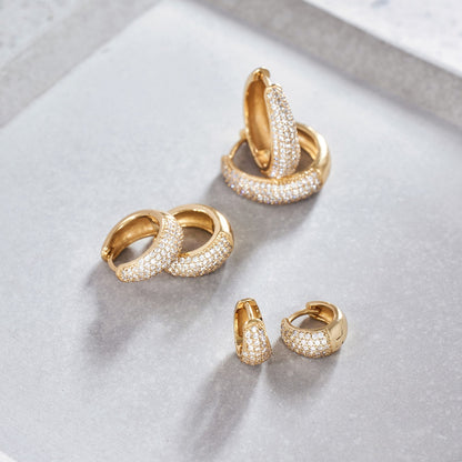 Jules mini-oorringen | Witgoud