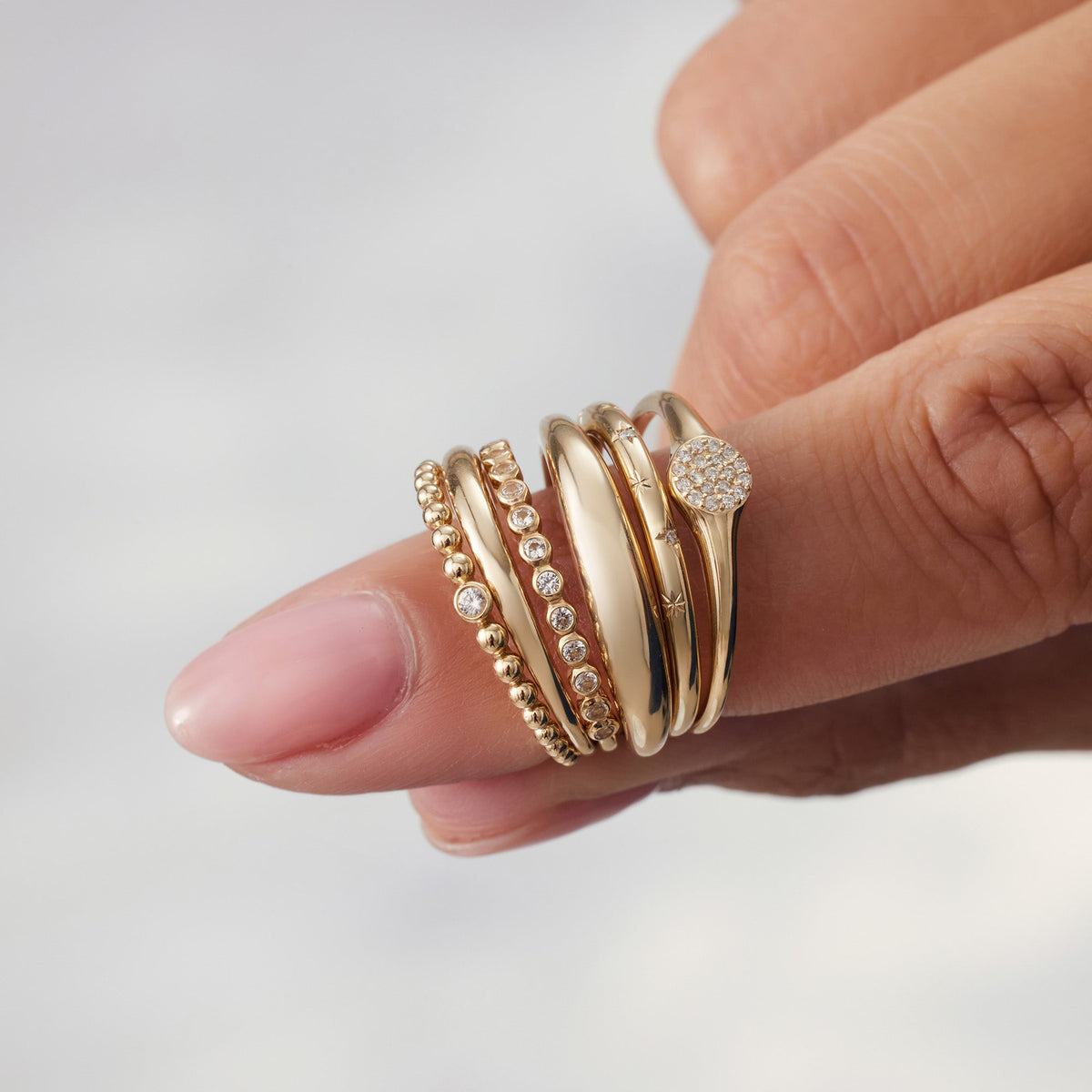 Smalle bolle ring | Goud