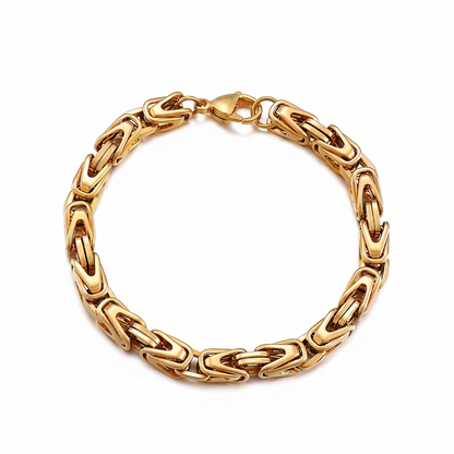 Lucian schakelarmband met kroonmotief | Goud