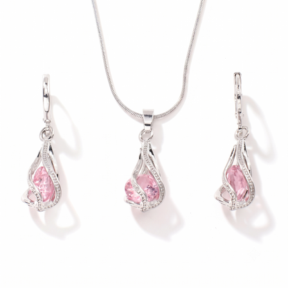 Rosalith Lumen gedraaide sieradenset | Witgoud