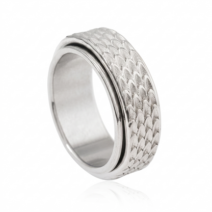 Toren draairing met schubbenpatroon | Witgoud