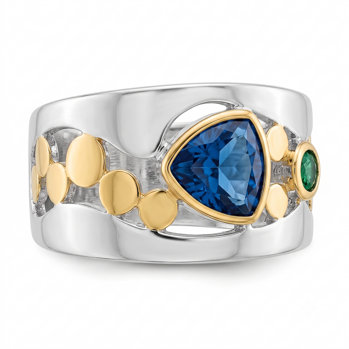 Ring met ijsedelsteen in antieke stijl | Witgoud