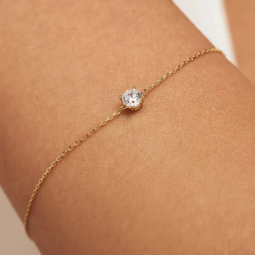 Cléa armband met moissaniet | Goud