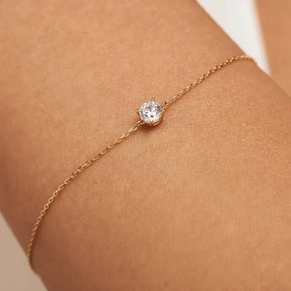 Cléa armband met moissaniet | Goud