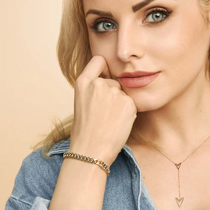 Estate armband met Cubaanse schakels | Goud