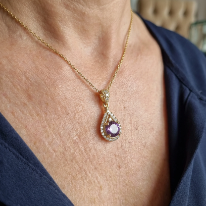 Lavena ketting met halohanger | Goud