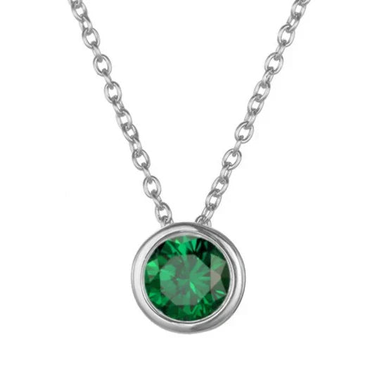 Lunaria Gemmara geboortesteenketting | Witgoud