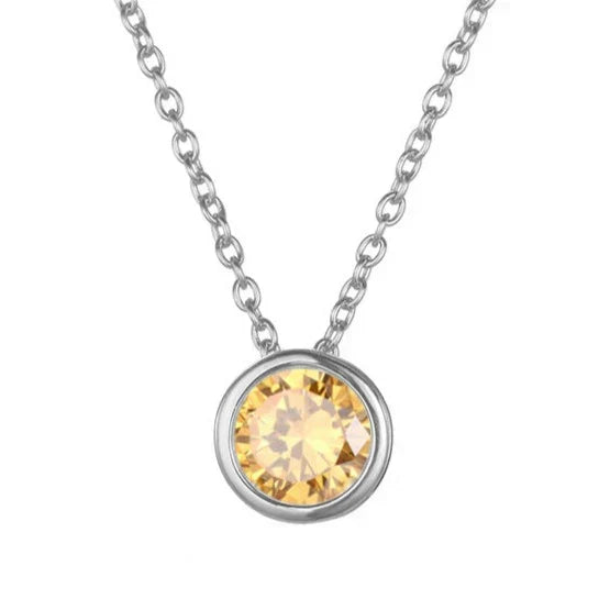 Lunaria Gemmara geboortesteenketting | Witgoud