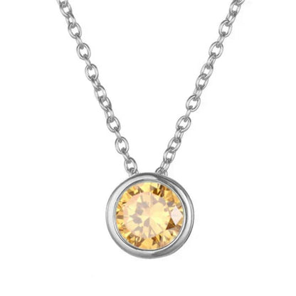 Lunaria Gemmara geboortesteenketting | Witgoud