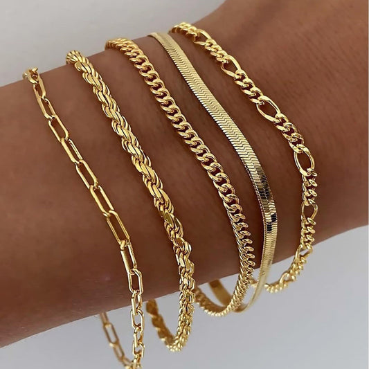 Ellis Renner armbandenset | Goud