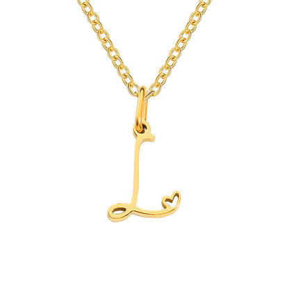 Hartjesketting met initiaal | Goud